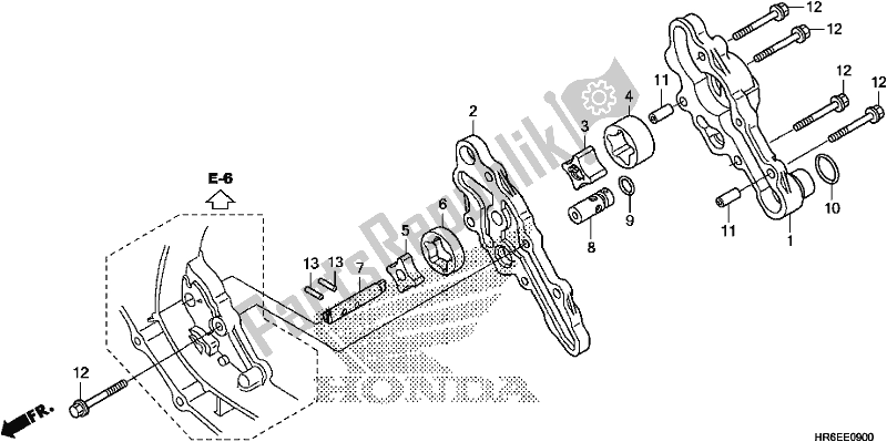 Tutte le parti per il Pompa Dell'olio del Honda TRX 500 FA6 2018