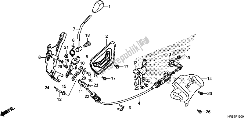 Tutte le parti per il Selezionare La Leva del Honda TRX 500 FA6 2018