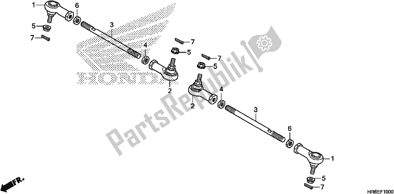 All parts for the Tie Rod of the Honda TRX 500 FA6 2018