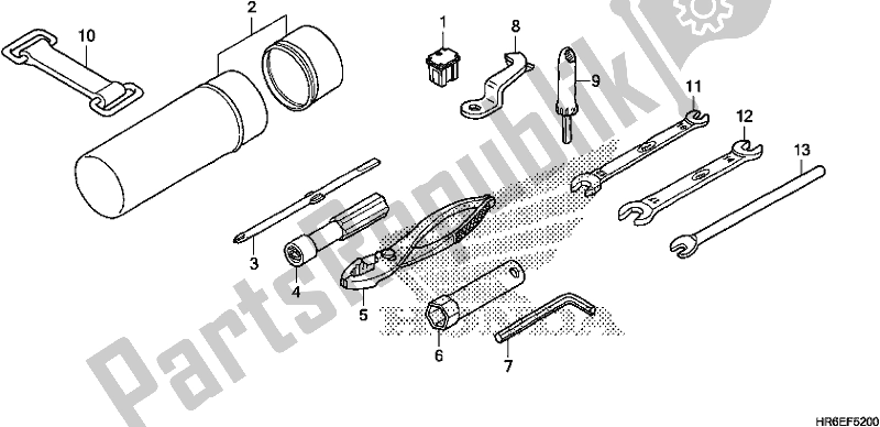 All parts for the Tools of the Honda TRX 500 FA6 2018