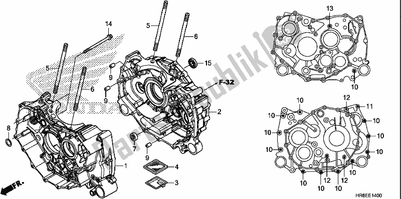 Tutte le parti per il Carter del Honda TRX 500 FA6 2019