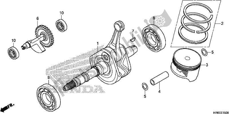 Tutte le parti per il Albero Motore / Pistone del Honda TRX 500 FA6 2019