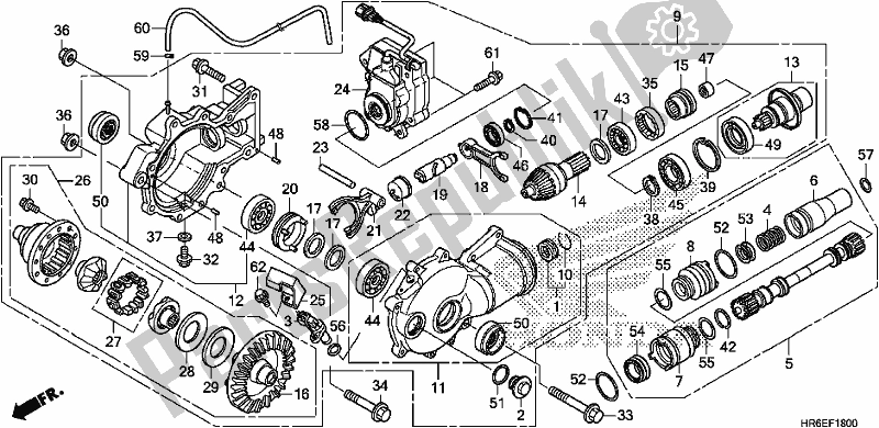 Toutes les pièces pour le Vitesse Finale Avant du Honda TRX 500 FA6 2019