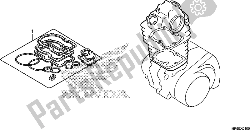 Tutte le parti per il Kit Guarnizioni A del Honda TRX 500 FA6 2019