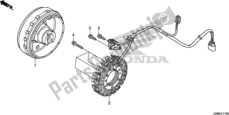 Tutte le parti per il Generatore del Honda TRX 500 FA6 2019