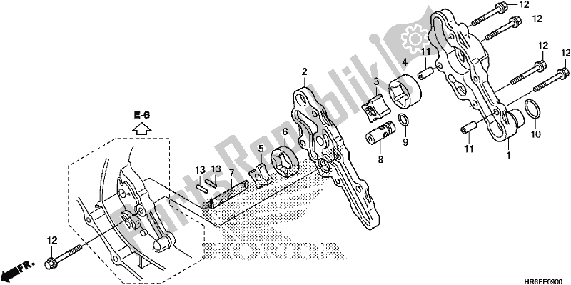 Alle onderdelen voor de Oliepomp van de Honda TRX 500 FA6 2019
