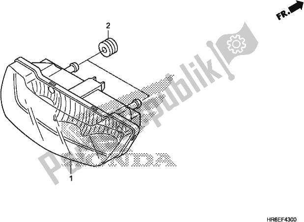 Tutte le parti per il Fanale Posteriore del Honda TRX 500 FA6 2019