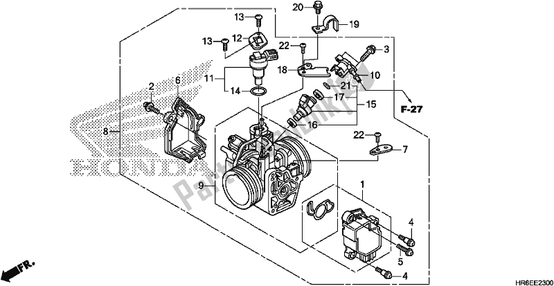 Tutte le parti per il Corpo Farfallato del Honda TRX 500 FA6 2019