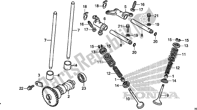 Todas las partes para árbol De Levas / Válvula de Honda TRX 500 FA7 2017