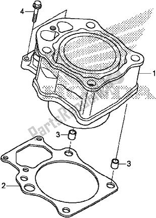 All parts for the Cylinder of the Honda TRX 500 FA7 2017