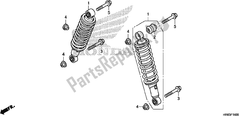 All parts for the Front Cushion of the Honda TRX 500 FA7 2017