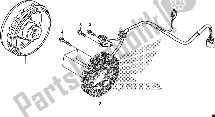 All parts for the Generator of the Honda TRX 500 FA7 2017