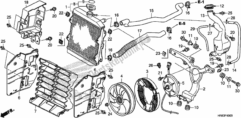 Todas las partes para Radiador de Honda TRX 500 FA7 2017