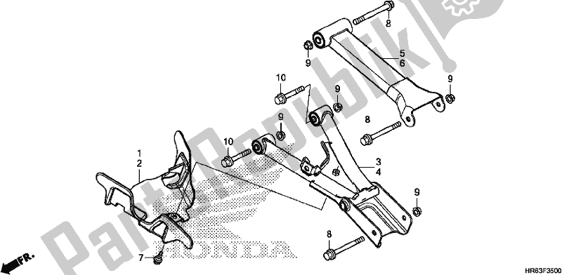 Todas las partes para Brazo Trasero de Honda TRX 500 FA7 2017