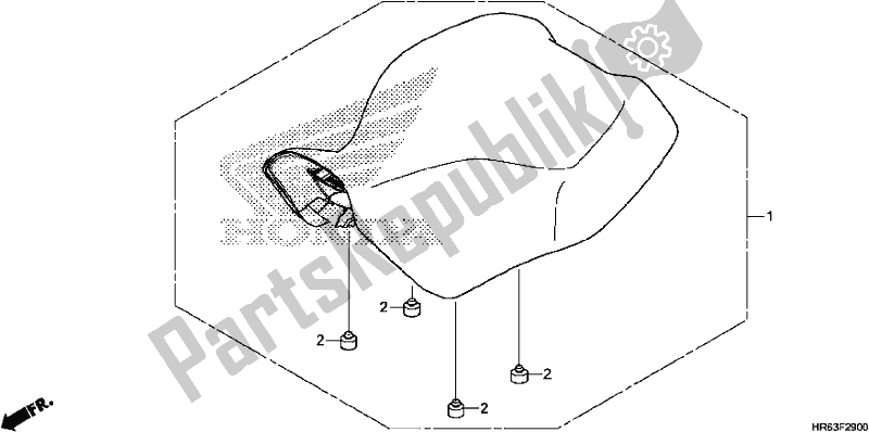 All parts for the Seat of the Honda TRX 500 FA7 2017