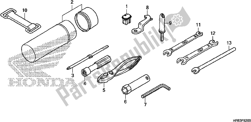 All parts for the Tools of the Honda TRX 500 FA7 2017