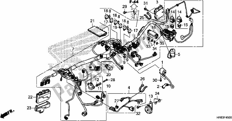 Todas las partes para Arnés De Cables de Honda TRX 500 FA7 2017