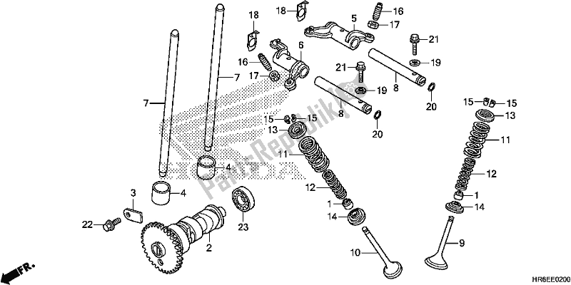 Todas las partes para árbol De Levas / Válvula de Honda TRX 500 FA7 2018