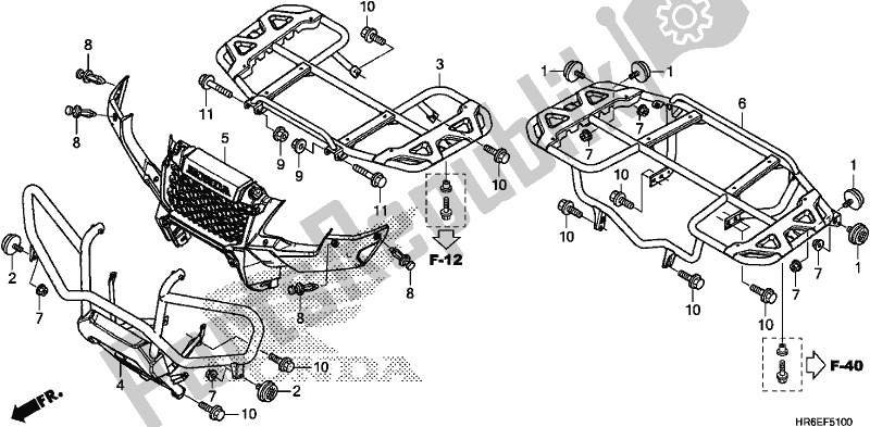 Todas las partes para Portador de Honda TRX 500 FA7 2018