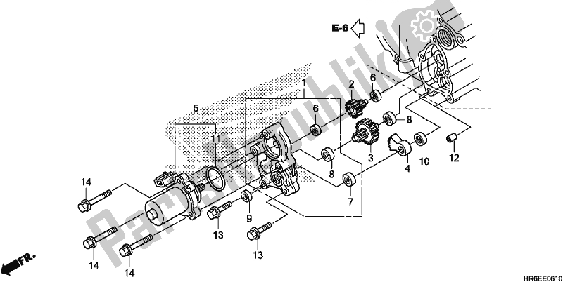 Alle onderdelen voor de Controle Motor van de Honda TRX 500 FA7 2018