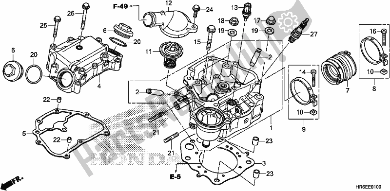 Todas las partes para Cabeza De Cilindro de Honda TRX 500 FA7 2018