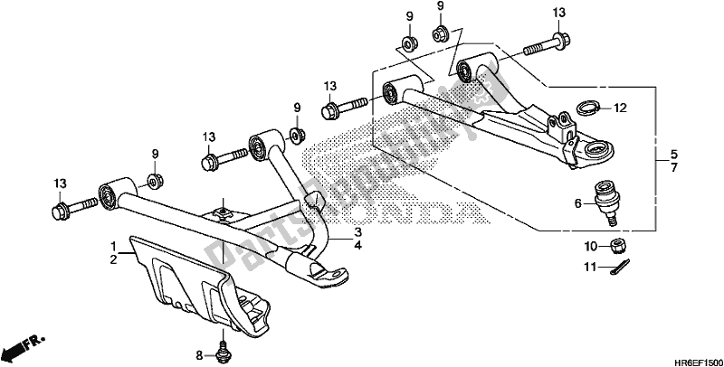 Todas las partes para Brazo Delantero de Honda TRX 500 FA7 2018