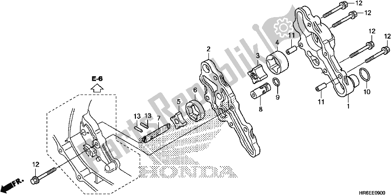 Tutte le parti per il Pompa Dell'olio del Honda TRX 500 FA7 2018