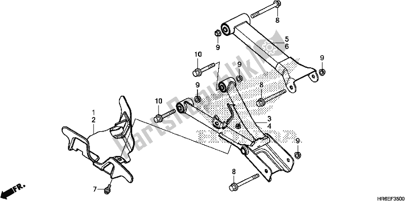 Todas las partes para Brazo Trasero de Honda TRX 500 FA7 2018