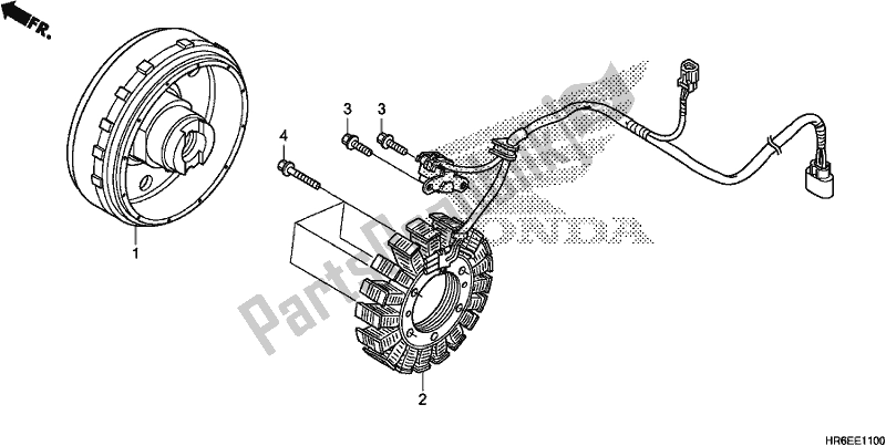 All parts for the Generator of the Honda TRX 500 FA7 2019