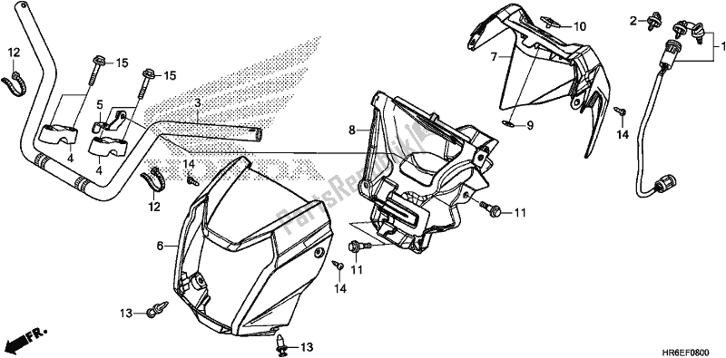 Todas las partes para Manejar Tubo de Honda TRX 500 FA7 2019