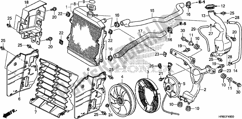 Todas las partes para Radiador de Honda TRX 500 FA7 2019