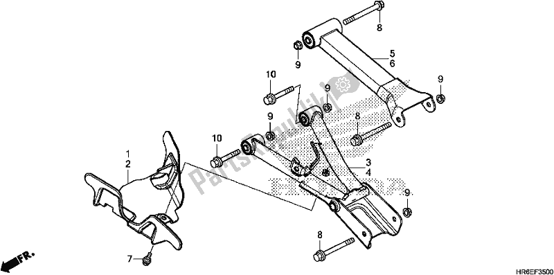 Tutte le parti per il Braccio Posteriore del Honda TRX 500 FA7 2019