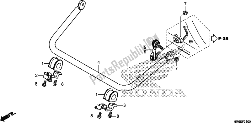 Todas las partes para Estabilizador de Honda TRX 500 FA7 2019