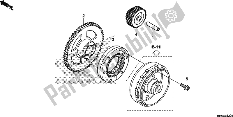 Toutes les pièces pour le Vitesse De Départ du Honda TRX 500 FA7 2019