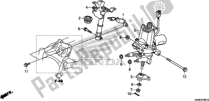 Toutes les pièces pour le Arbre De Direction du Honda TRX 500 FA7 2019