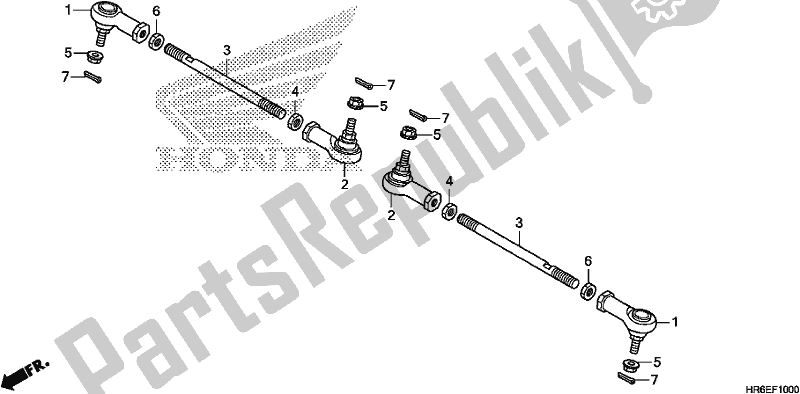 Toutes les pièces pour le Rotule De Direction du Honda TRX 500 FA7 2019