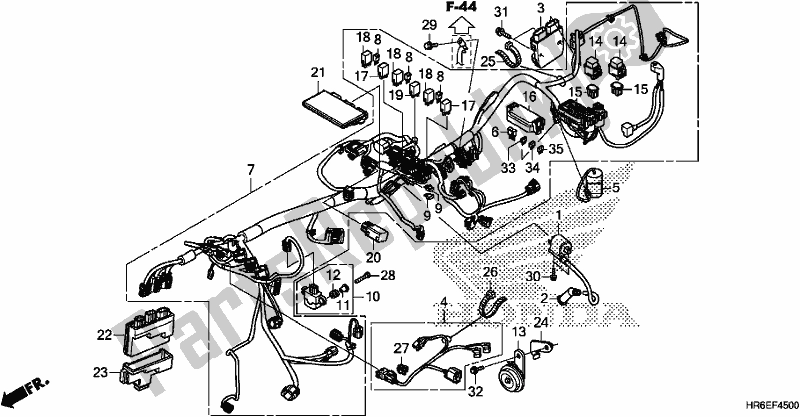 All parts for the Wire Harness of the Honda TRX 500 FA7 2019