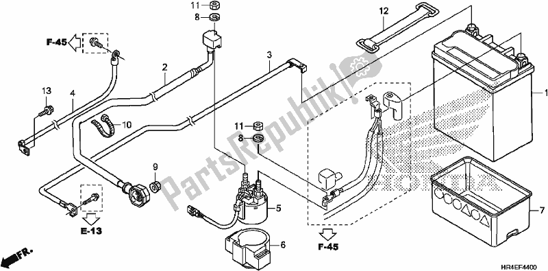 Todas las partes para Batería de Honda TRX 500 FM1 2017