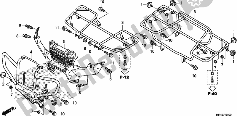 All parts for the Carrier of the Honda TRX 500 FM1 2017