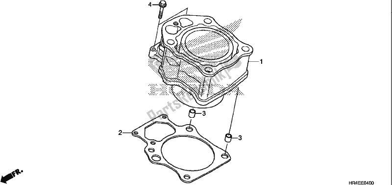 Wszystkie części do Cylinder Honda TRX 500 FM1 2017