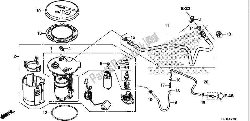 Todas las partes para Bomba De Combustible de Honda TRX 500 FM1 2017