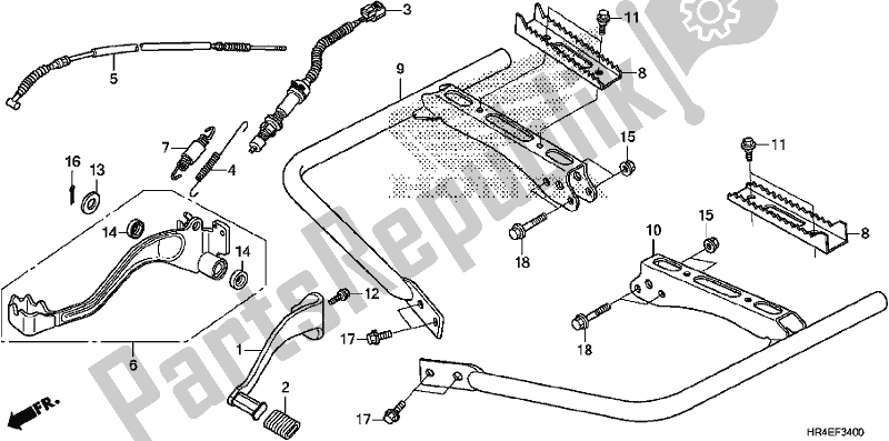 Toutes les pièces pour le Pedal/step du Honda TRX 500 FM1 2017