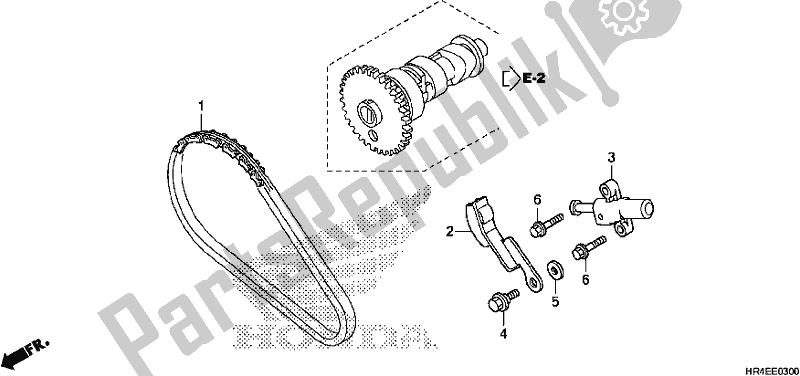 All parts for the Cam Chain/tensioner of the Honda TRX 500 FM2 2017