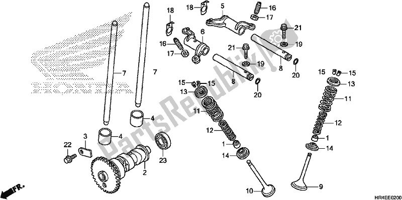 All parts for the Camshaft/valve of the Honda TRX 500 FM2 2017