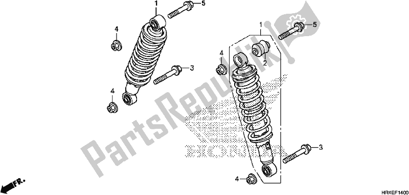 All parts for the Front Cushion of the Honda TRX 500 FM2 2017