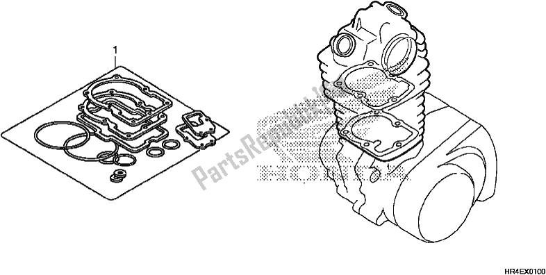 All parts for the Gasket Kit A of the Honda TRX 500 FM2 2017