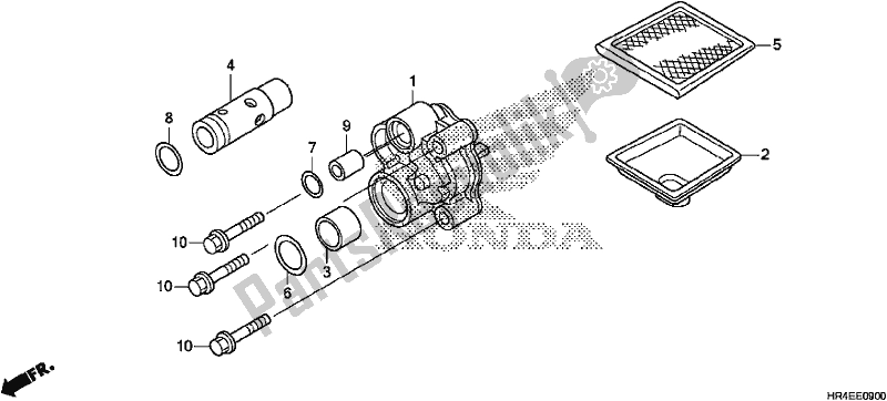 All parts for the Oil Pump of the Honda TRX 500 FM2 2017