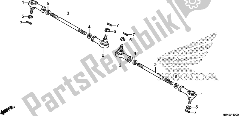 All parts for the Tie Rod of the Honda TRX 500 FM2 2017