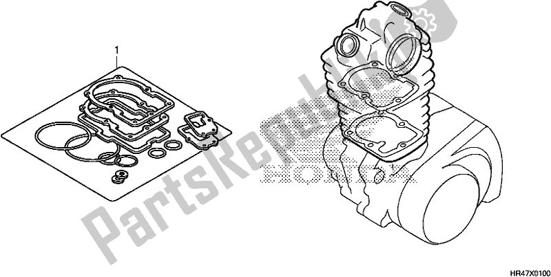 All parts for the Gasket Kit A of the Honda TRX 500 FM2 2018