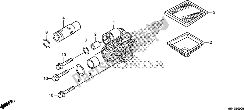 All parts for the Oil Pump of the Honda TRX 500 FM2 2018